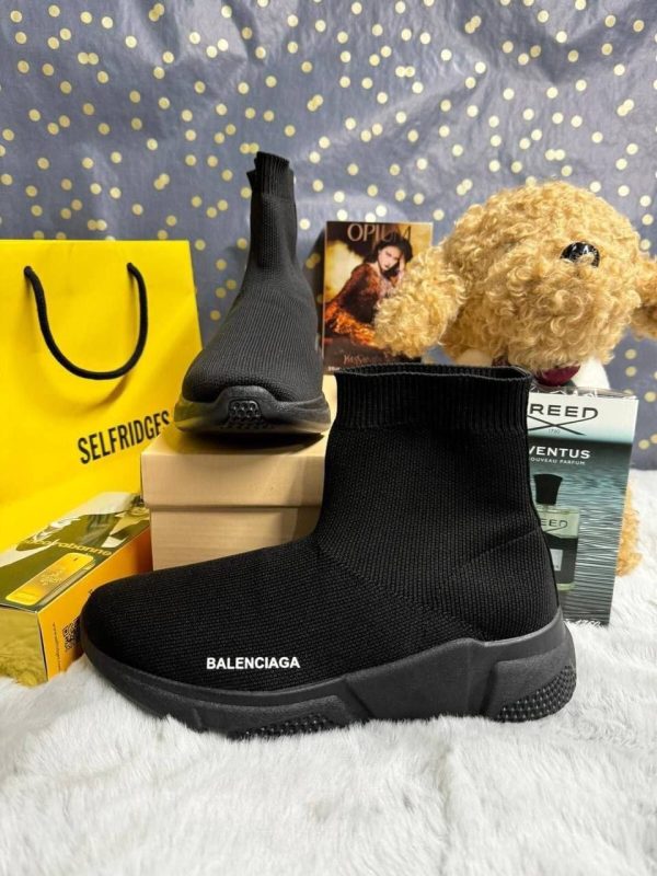 Balenciaga Logo Speed Knitted Socks Trainers