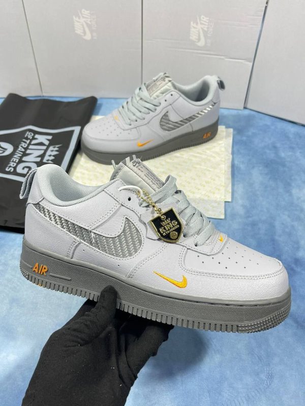 Nike Air Force 1 Low Wolf Grey Kumquat Sneakers