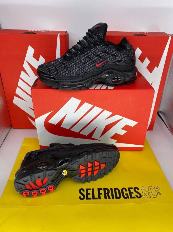 Nike Air Max Plus Metal Mesh Black Red Trainer For Men's