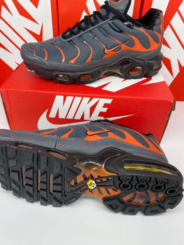 Nike Air Max Plus Grey Orange Trainers For Men's