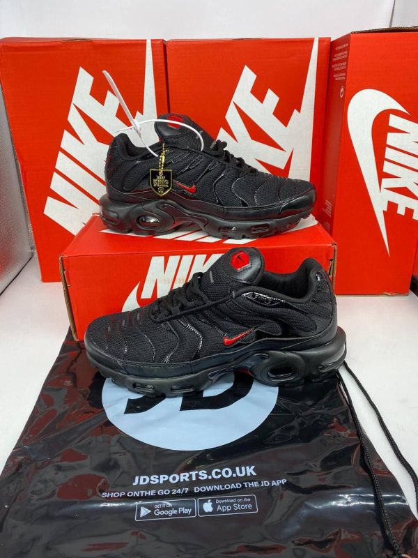 Nike Air Max Plus Black Red Reflective Trainers For Men's