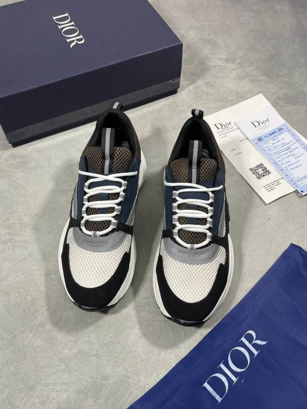 Dior B22 Navy Blue & Black Technical Mesh Sneakers