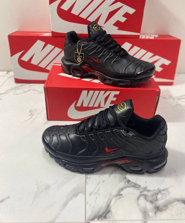 Nike TN Air Max Plus Leather Black & Red Men's Trainers