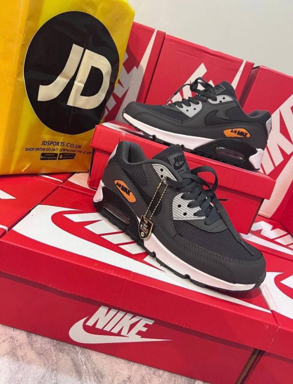 Nike Air Max 90 3D Swoosh Black Grey & Orange Men's Trainers