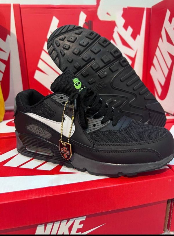 Nike Air Max 90 Black Volt Light Smoke Grey Sneakers