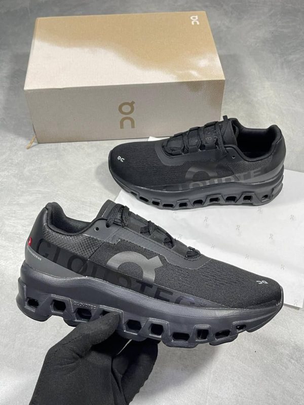 On Cloudmonster All Black Running Trainer