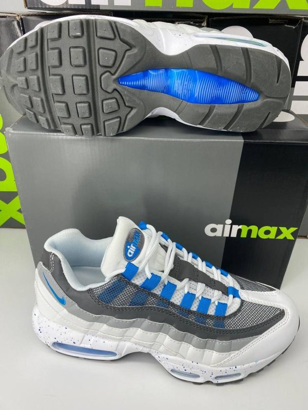 Nike Air Max 95 Cool Grey University Blue Dark Obsidian Trainers For Men's