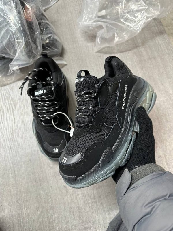 Balenciaga Black & Grey Sole Trainers