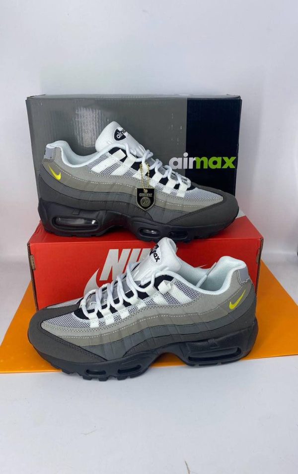 Nike Air max 95 Icons Yellow Strike Grey and White Men's Trainers