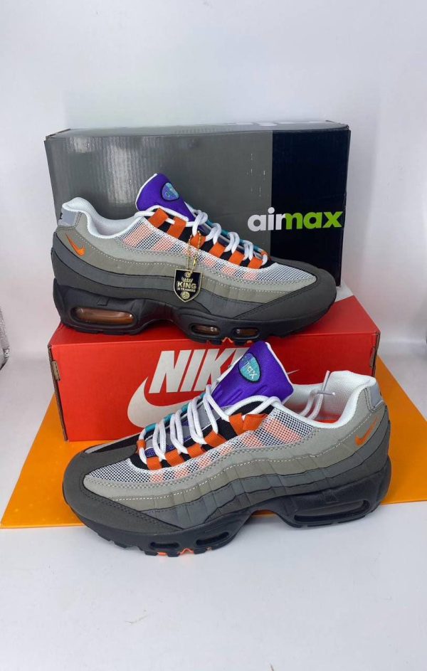 Nike Air Max 95 Black Volt and Safety Orange Trainers For Men's