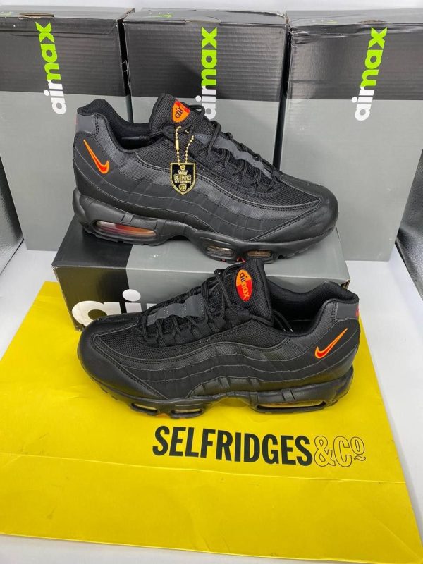 Nike Air Max 95 Black Red and Orange Trainers For Men's