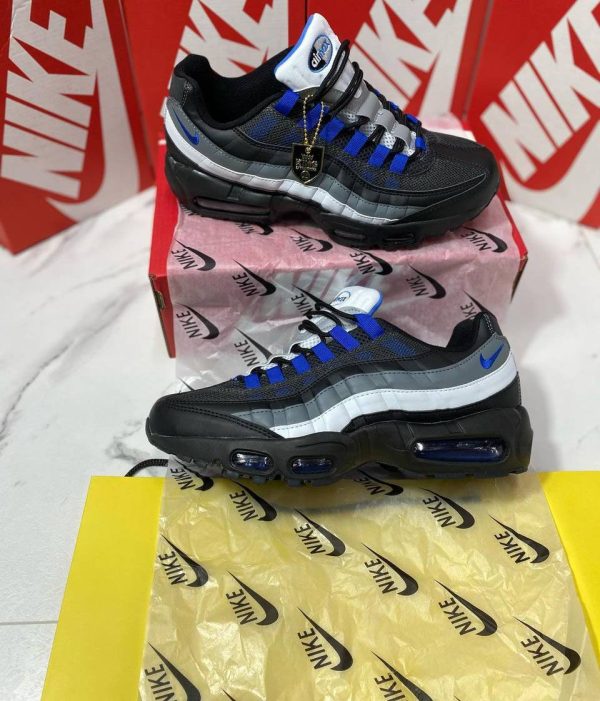 Nike Air Max 95 Black & Blue Royal Trainers For Men's