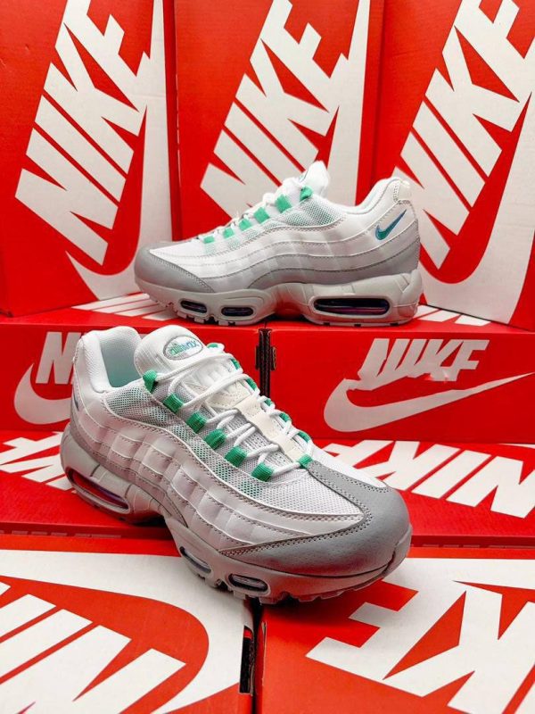 Nike Air Max 95 White and Green Emerald Men's Trainers