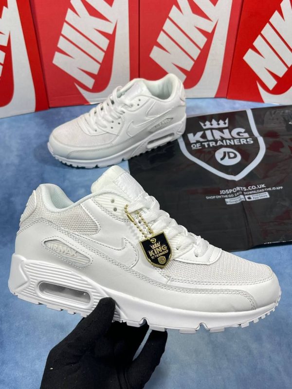 Nike Air Max 90 Trainers Recraft Triple White For Men's