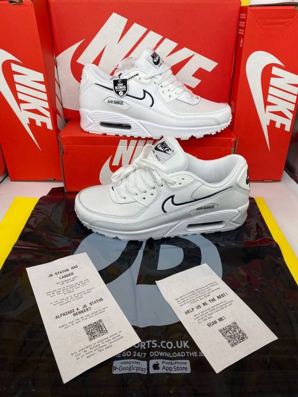 Nike Air Max 90 Trainers For Men's White & Black Colour