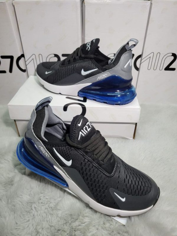Nike Air Max 270 Black Iron Grey & White Photo Blue Men's Trainers