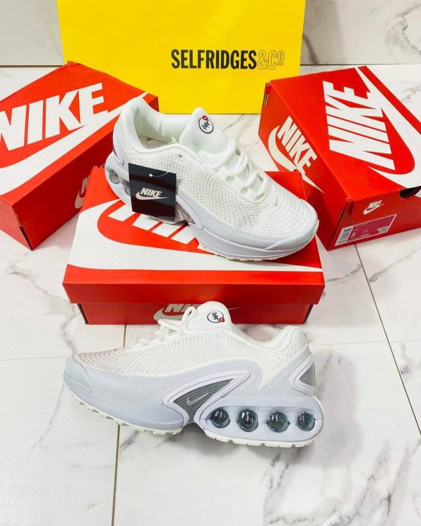 Nike Air Max Dn White and Metallic Silver Trainers For Men's