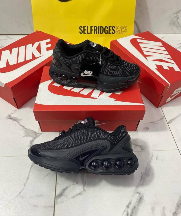 Nike Air Max Dn Black Metallic Silver Anthracite Light Smoke Grey (GS) Trainers For Men's