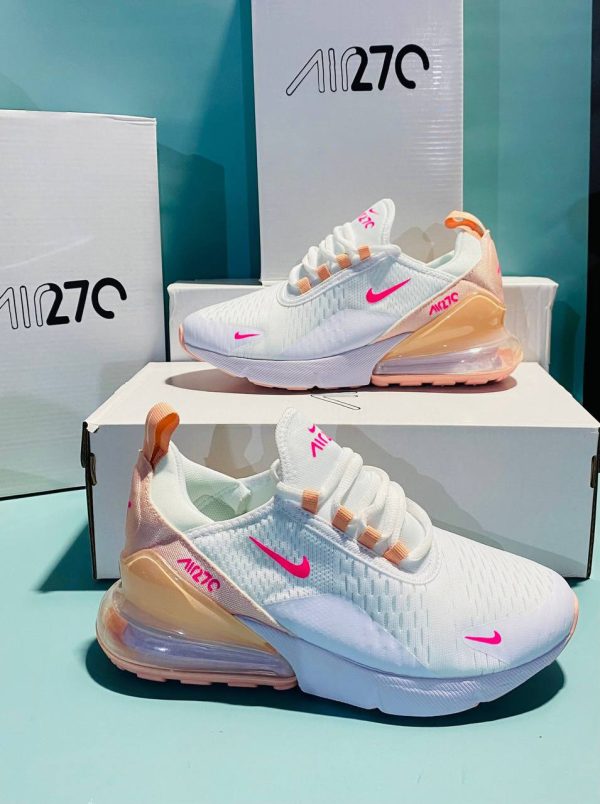 Nike Air Max 270s Essential White Bright Mango Women's Sneakers