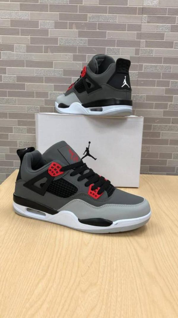 Nike Air Jordan 4 Retro Infrared Black & Grey Women's Sneakers