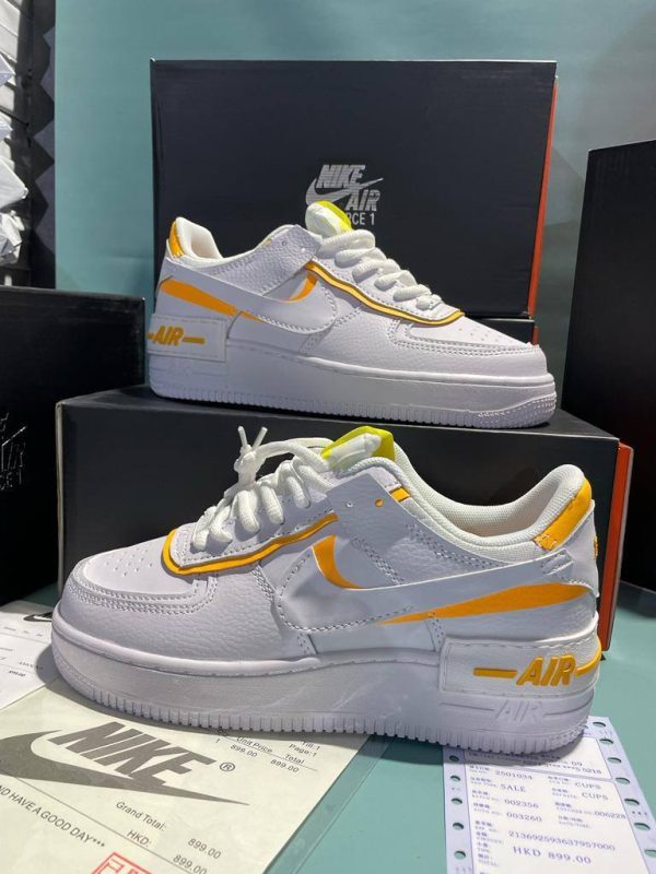 Nike Airforce Shadow White & Orange Women Trainers