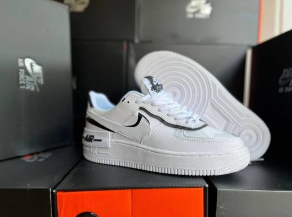 Nike Air Force 1 Shadow White & Black Women Trainers
