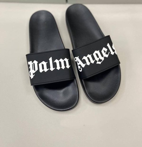 Palm Angels Logo Printed Pool Sliders For Mens