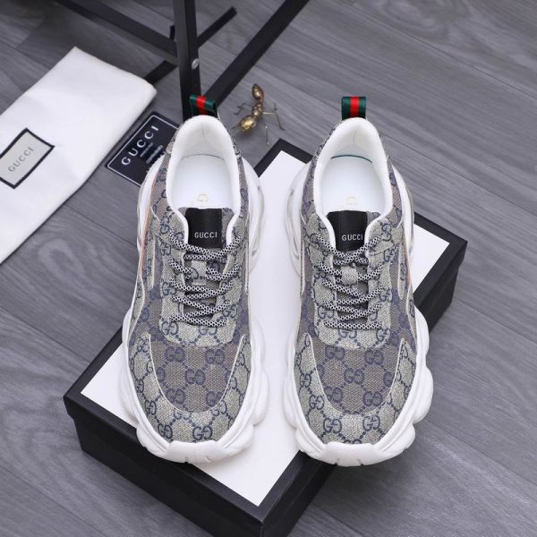 Gucci Rhyton GG Monogrammed Chunky Rubber Sole Sneakers