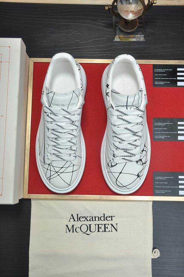 Alexander McQueen Oversized Sneakers Featuring Scribble Graffiti Detailing In 2 Colors