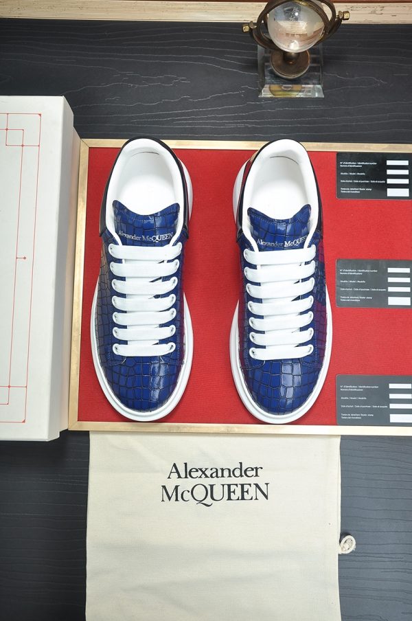 Alexander McQueen Men's Croc-Embossed Pattern Oversized Sneaker In 2 Colors