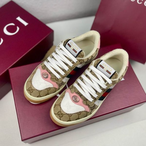 Gucci Screener GG Canvas Sneakers In Beige