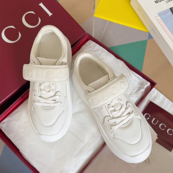 Gucci Wave Wedge Sneakers With Velcro Strap In 2 Colors
