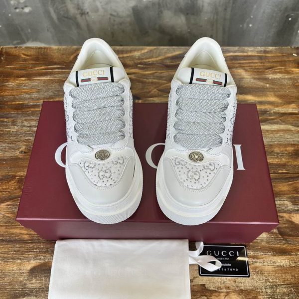 Gucci GG Crystal Screener Sneakers With Chunky Sole