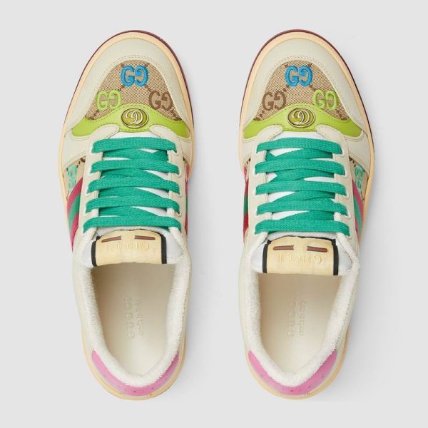 Gucci Women's Screener Sneaker In Multi Color Canvas
