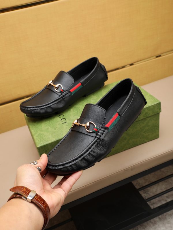 Gucci Noir Stripe Signature Loafers