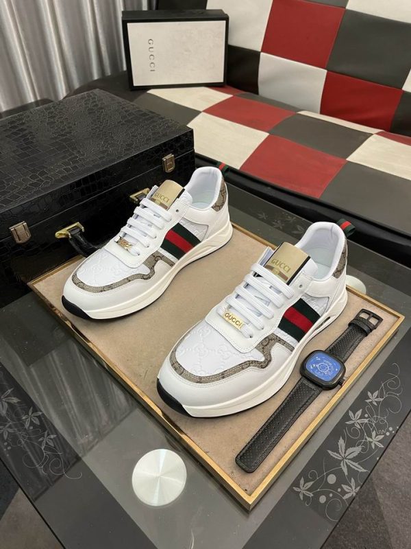 Gucci Ace Sneakers With Web Stripe In 2 Colors