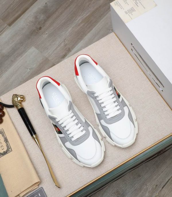 Gucci Rhyton Sneakers With Gold-Tone Bee Embroidery