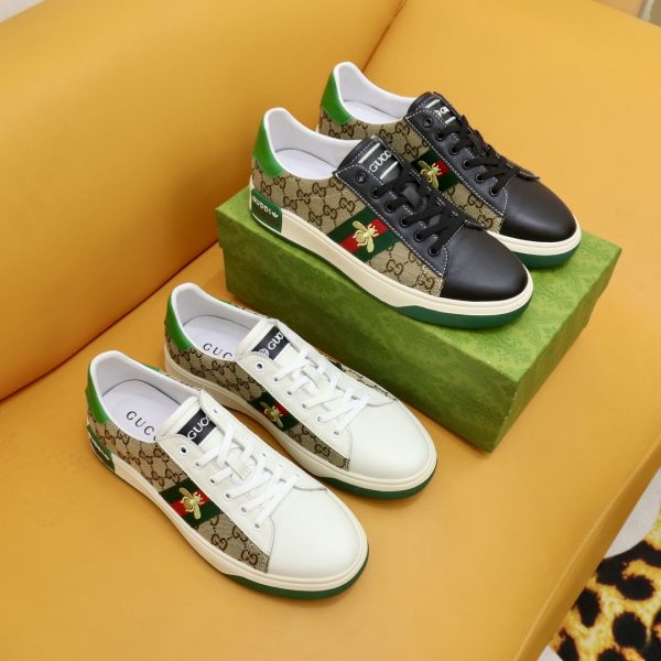 Gucci Ace Iconic Interlocking GG Pattern Sneakers In 2 Colors