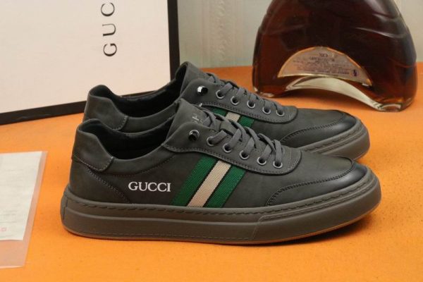 Gucci Screener Sneakers With Green & White Web Stripe In 2 Colors