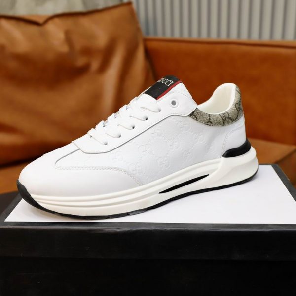 Gucci Shift Sneakers With Embossed Logo Detailing In 2 Colors