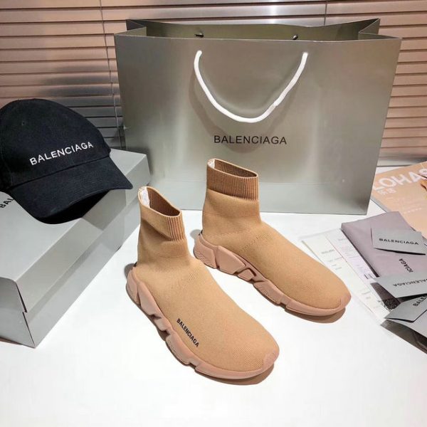 Balenciaga Speed 2.0 Recycled Socks Sneakers In Beige