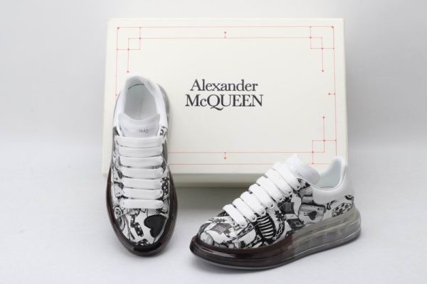 Alexander McQueen Graffiti Print Oversized Women's Sneakers In Different Colors