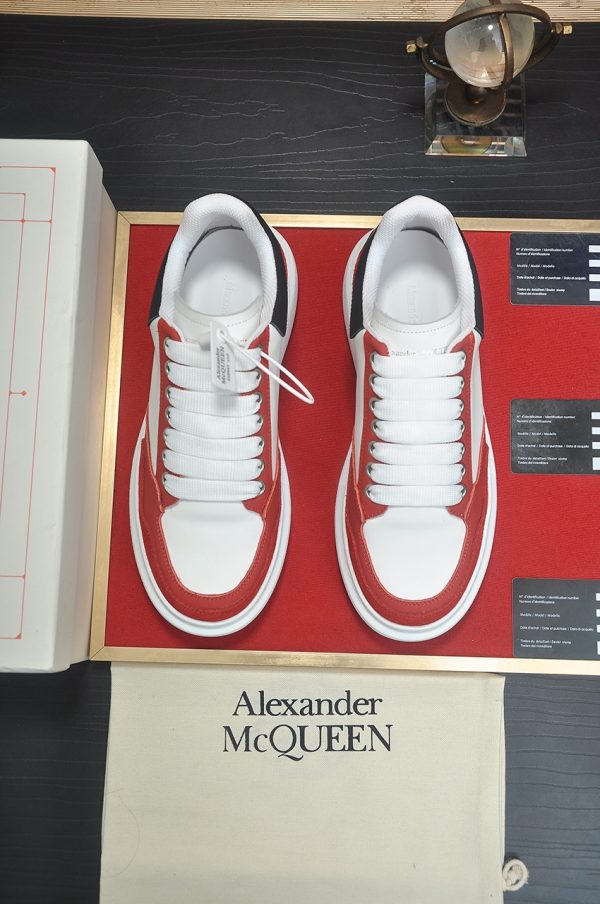 Alexander McQueen Leather Low Top Oversized Trainers In Different Colors