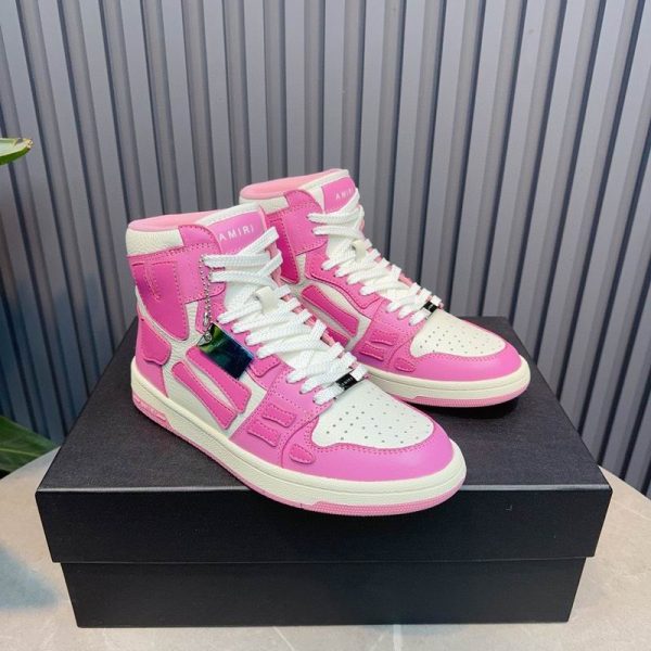 Amiri Women's Pink Skel Top High Sneakers