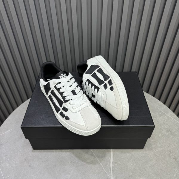 Amiri White & Black  Women's Skel Top Low Sneaker