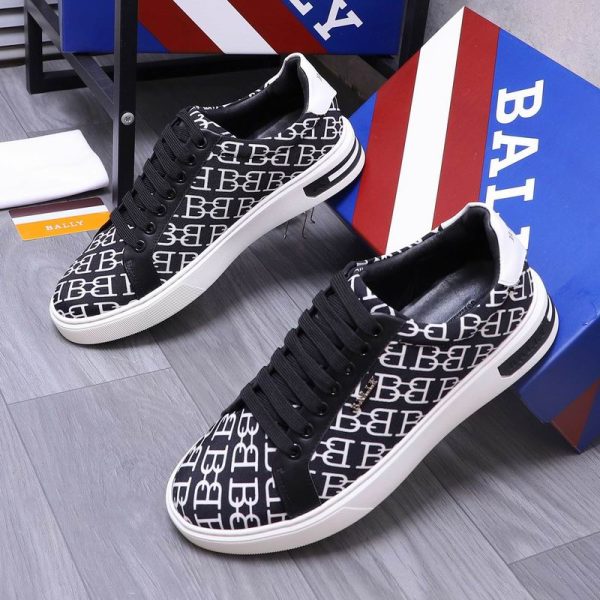 Balmain B Court Sneakers With Black & White Monogram Jacquard Print