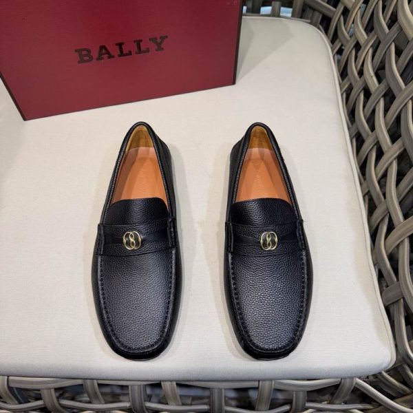 Bally Pilot Driver Loafers With Gold Tone Logo Hardware