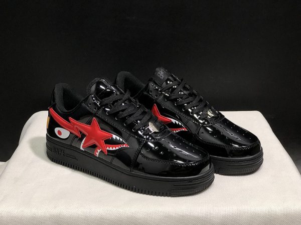 Bape A Bathing Ape Sta Low Shark Sneakers In Black