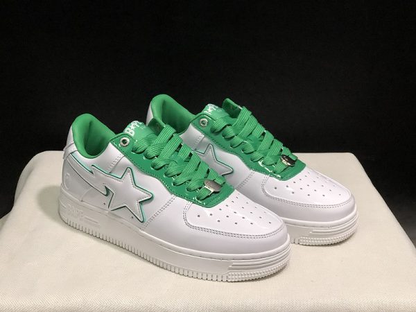 Bape A Bathing Ape STA Patent Iconic Low Top Sneakers