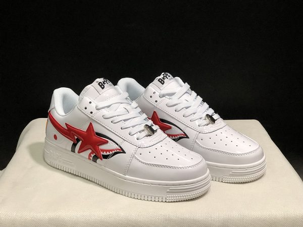Bape A Bathing Ape STA Low Shark White Sneakers